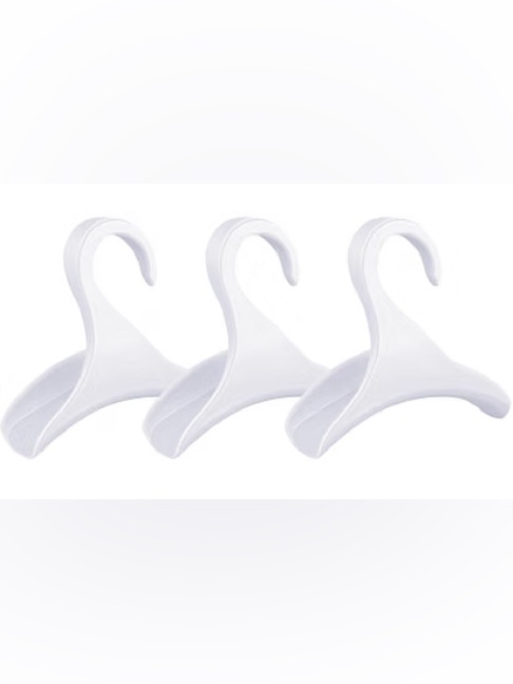 White Plastic Purse 👛 Hook Hangers - Set of 3